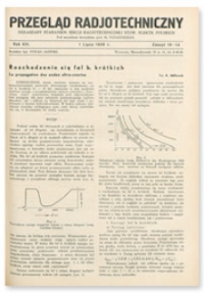 Przegląd Radjotechniczny. Rok XIV, 1 Lipca 1936, Zeszyt 13-14