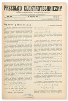 Przegląd Elektrotechniczny. Rok XIX, 15 Stycznia 1937, Zeszyt 2