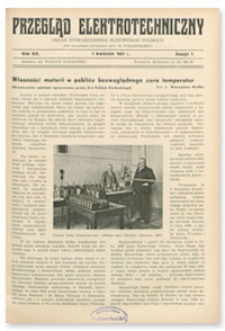 Przegląd Elektrotechniczny. Rok XIX, 1 Kwiecień 1937, Zeszyt 7