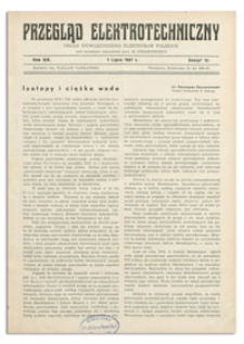 Przegląd Elektrotechniczny. Rok XIX, 1 Lipca 1937, Zeszyt 13