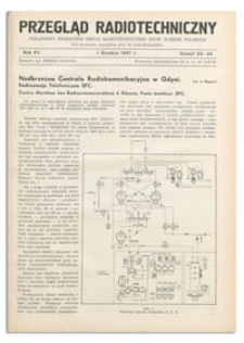 Przegląd Radjotechniczny. Rok XV, 1 Grudnia 1937, Zeszyt 23-24
