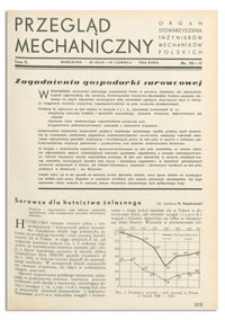 Przegląd Mechaniczny. Organ Stowarzyszenia Inżynierów Mechaników Polskich, T. 2, 25 maja-10 czerwca 1936, nr 10-11