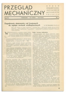 Przegląd Mechaniczny. Organ Stowarzyszenia Inżynierów Mechaników Polskich, T. 4, 25 lutego 1938, nr 4