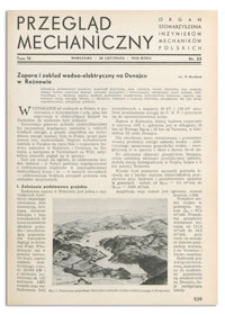 Przegląd Mechaniczny. Organ Stowarzyszenia Inżynierów Mechaników Polskich, T. 4, 25 listopada 1938, nr 22