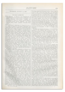 Nature : a Weekly Illustrated Journal of Science. Volume 18, 1878 August 22, [No. 460]