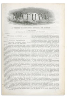Nature : a Weekly Illustrated Journal of Science. Volume 19, 1878 November 7, [No. 471]