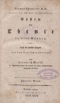 Thomas Thomson’s System der Chemie : in vier Bänden. Bd. 2