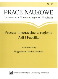 Proces integracji regionalnej państw ASEAN. Prace Naukowe Uniwersytetu Ekonomicznego we Wrocławiu, 2008, Nr 13, s. 46-54