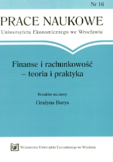 Comparison of selected items of company and insurance company's liabilities balance sheets. Prace Naukowe Uniwersytetu Ekonomicznego we Wrocławiu, 2008, Nr 16, s. 150-155
