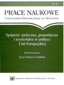 Współczesne wyzwania wobec polityki społecznej. Prace Naukowe Uniwersytetu Ekonomicznego we Wrocławiu, 2008, Nr 21, s. 33-38