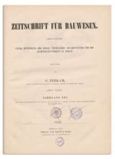 Zeitschrift für Bauwesen, Jr. XXV, 1875, H. 1-3