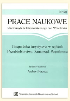 Kooperacja w branży turystycznej na przykładzie województwa zachodniopomorskiego. Prace Naukowe Uniwersytetu Ekonomicznego we Wrocławiu, 2009, Nr 50, s. 88-94