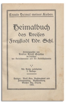 Heimatbuch des Kreises Freystadt Ndr. Schl.