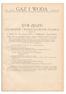 Gaz i Woda. R. XV, marzec 1935, Nr 3