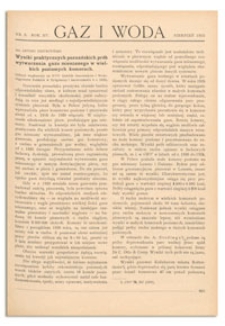 Gaz i Woda. R. XV, sierpień 1935, Nr 8