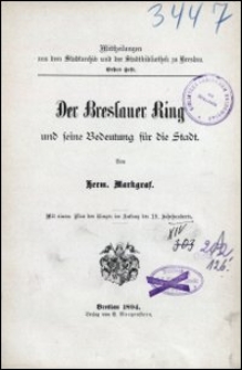 Der Breslauer Ring und seine Bedeutung für die Stadt