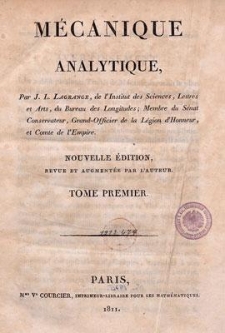 Mécanique analytique. T. 1