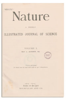 Nature : a Weekly Illustrated Journal of Science. Volume 50, 1894 May 3, [No. 1279]