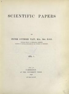 Scientific papers. Vol. 1