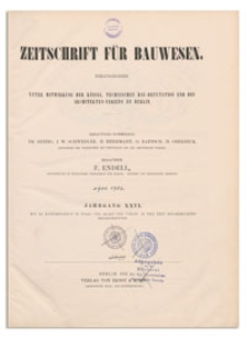 Zeitschrift für Bauwesen, Jr. XXVI, 1876, H. 1-3