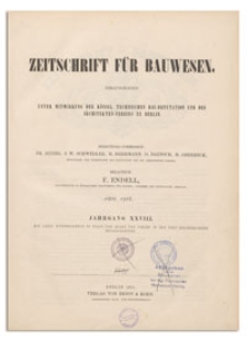 Zeitschrift für Bauwesen, Jr. XXVIII, 1878, H. 1-3