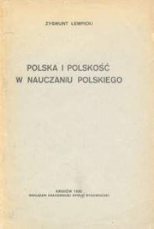 Polska i polskość w nauczaniu polskiego