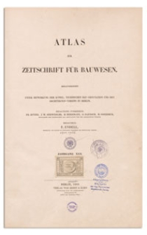 Atlas zur Zeitschrift für Bauwesen, Jr. XXX, 1880