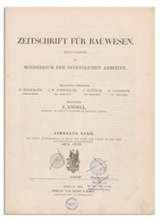 Zeitschrift für Bauwesen, Jr. XXXII, 1882, H. 4-6