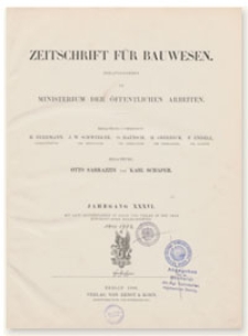 Zeitschrift für Bauwesen, Jr. XXXVI, 1886, H. 1-3