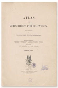Atlas zur Zeitschrift für Bauwesen, Jr. XXXVI, 1886