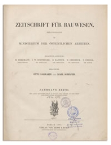 Zeitschrift für Bauwesen, Jr. XXXVII, 1887, H. 4-6