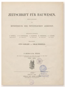 Zeitschrift für Bauwesen, Jr. XXXX, 1890, H. 10-12