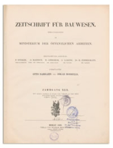 Zeitschrift für Bauwesen, Jr. XLII, 1892, H. 4-6