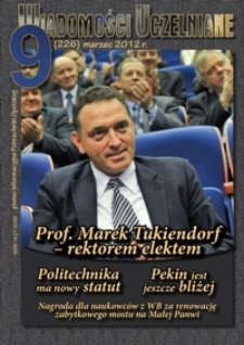 Wiadomości Uczelniane : pismo informacyjne Politechniki Opolskiej, nr 9 (226), marzec 2012