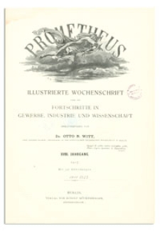 Prometheus : Illustrierte Wochenschrift über die Fortschritte in Gewerbe, Industrie und Wissenschaft. 18. Jahrgang, 1906, Nr 885