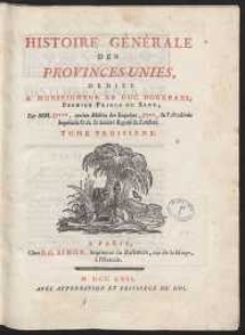 Histoire Générale Des Provinces-Unies [...] T.3