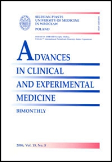 Advances in Clinical and Experimental Medicine, Vol. 15, 2006, nr 5