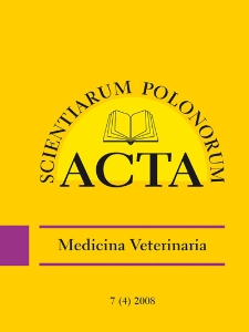Acta Scientiarum Polonorum. Medicina Veterinaria 4, 2008