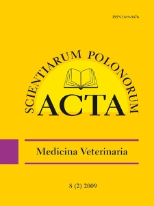 Acta Scientiarum Polonorum. Medicina Veterinaria 2, 2009