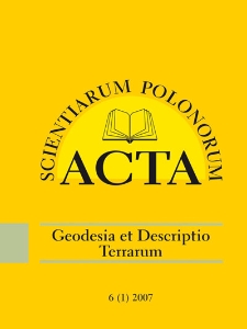 Acta Scientiarum Polonorum. Geodesia et Descriptio Terrarum 1, 2007