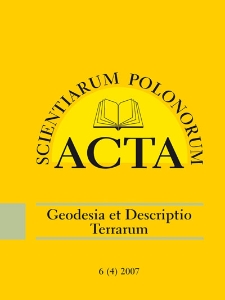 Acta Scientiarum Polonorum. Geodesia et Descriptio Terrarum 4, 2007