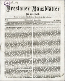 Breslauer Hausblätter für das Volk. Jg. 4, Nr. 1 (1866)
