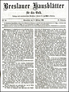 Breslauer Hausblätter für das Volk. Jg. 4, Nr. 14 (1866)