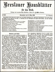 Breslauer Hausblätter für das Volk. Jg. 4, Nr. 26 (1866)