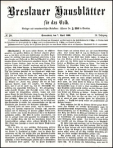 Breslauer Hausblätter für das Volk. Jg. 4, Nr. 28 (1866)