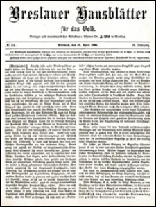 Breslauer Hausblätter für das Volk. Jg. 4, Nr. 31 (1866)