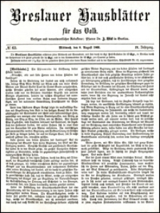 Breslauer Hausblätter für das Volk. Jg. 4, Nr. 63 (1866)