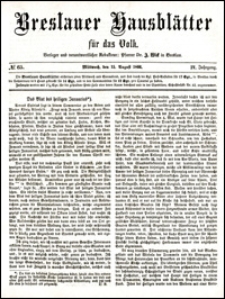Breslauer Hausblätter für das Volk. Jg. 4, Nr. 65 (1866)