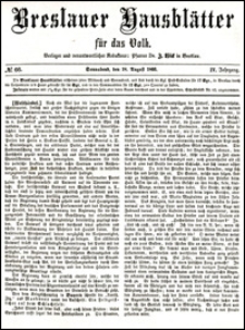 Breslauer Hausblätter für das Volk. Jg. 4, Nr. 66 (1866)