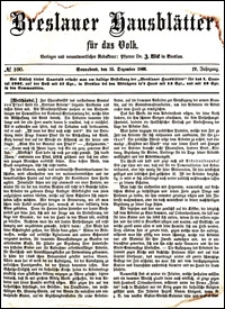 Breslauer Hausblätter für das Volk. Jg. 4, Nr. 100 (1866) + Beilage